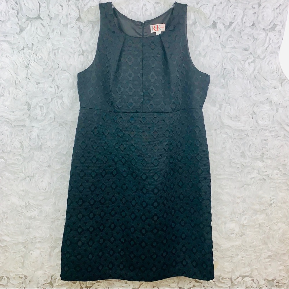 R&K Originals Embroidered Cotton Black Dress
